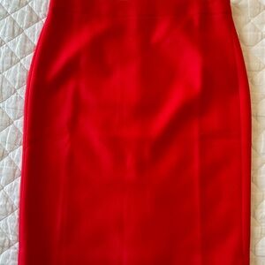 NWT J.CREW No.2 PENCIL 100% WOOL RED